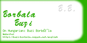 borbala buzi business card